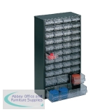 Storage Cabinet Clear Drawer System Dark Grey 324171