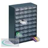 Storage Cabinet Clear Drawer System Dark Grey 324193