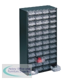 Storage Cabinet Clear Drawer System Dark Grey 324196