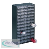 Storage Cabinet Clear Drawer System Dark Grey 324208