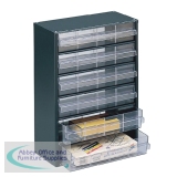 Storage Cabinet Clear Drawer System Dark Grey 324223
