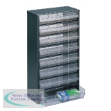 Storage Cabinet Clear Drawer System Dark Grey 324234