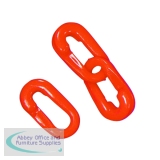 Barrier System Split Connector Links 10mm Pack of 10 Red 326018
