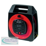 Extension Cable Semi-Enclosed Reel 20 Metre 13Amp 4-Socket 349789