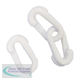 Connecting Links 8mm Joint Pack of 10 White 360088