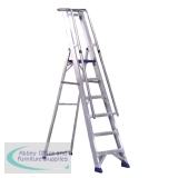 Alumiunium Step Ladder with Platform 8 Steps 377858