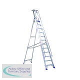 Alumiunium Step Ladder with Platform 10 Steps 377860