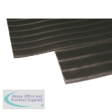 Broad Ribbed Matting 3mm 1200mm x1 Linear Metre Black 379272