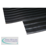 Broad Ribbed Matting 5mm 900mm x1 Linear Metre Black 379273