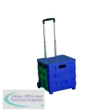 Folding Container Trolley/Lid Blue/Green 379531