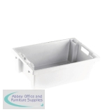 Solid Slide Stack/Nesting Container 600x400x200mm White 382959