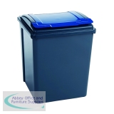 VFM Recycling Bin with Lid 50 Litre Blue 384290