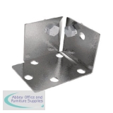 Steel Foot Plates Shelving Bolts Not Included Grey 380011