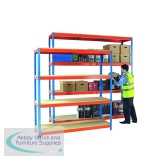 Heavy Duty Painted Additional Shelf 1500x450mm Orange/Zinc 378850