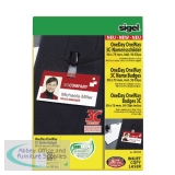 Sigel 3C Name Badge One Day/One Way 50x75mm Pack of 6 ZB222