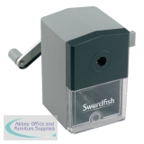 Swordfish Pencil Sharpener Desktop Manual Home/Office Dark Silver 40100