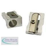 Swordfish Pencil Sharpener Metal Wedge Single Hole Silver Pack of 20 40210