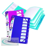Snopake Elasticated 8-Part Filelastic Electra Assorted 14965