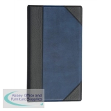 Goldline Business Card Binder 128 Capacity Half Bound Cover Blue DBCB4/BL