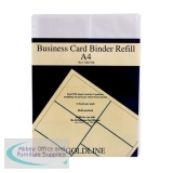 Goldline Business Card Binder Refill A4 Pack of 5 GBC9/R