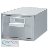 Bisley Card Index Cabinet 6x4 inches Single Grey FCB14