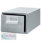 Bisley Card Index Cabinet 8x5 inches Single Grey FCB15