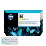 Hewlett Packard No80 Inkjet Cartridge 350ml Yellow C4848A