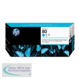 Hewlett Packard No80 Print Head Cleaner Cyan C4821A