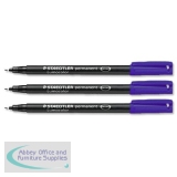 Staedtler Lumocolor Medium Tip Permanent Pen Blue 317-3