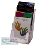 Deflecto Literature Holder A5 4-Tier Clear 77901