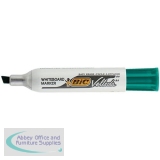Bic 1781 Whiteboard Marker Chisel Tip Line Width 3.5-5.5mm Green Ref 1199178102 [Pack 12]
