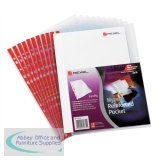 Rexel Nyrex Pocket PVC Open Side Clear Pack of 25 Foolscap R149L 12263