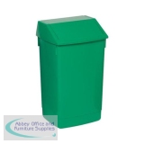 Addis Flip Top Bin Composite Plastic W320xD410xH685mm 54 Litres Green Ref 510797