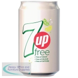 Diet 7-Up 330ml Can Pack of 24 3389