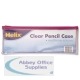 Helix Clear Pencil Case 330x125mm Assorted Pack of 12 M78040