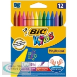 Bic Kids Plastidecor Crayons Colour Hard Long-lasting Sharpenable Vivid Assorted Ref 829770 [Pack 12]