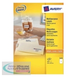 Avery Multipurpose Label Laser Copier Inkjet 1 per Sheet 210x297mm White Ref 3478 [100 Labels]