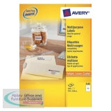 Avery Multipurpose Label Laser Copier Inkjet 4 per Sheet 105x148mm White Ref 3483 [400 Labels]