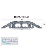 Gradus Clip-Top Cable Ducting 2-Channel 75x1500mm Grey Ref RD75 GRY