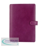 Filofax Finsbury Personal Organiser Leather Rambling Grain Personal Raspberry Ref 025305