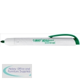 Bic Velleda Whiteboard Marker Retractable Bullet Tip Line Width 2.0mm Green Ref 887087 [Pack 12]