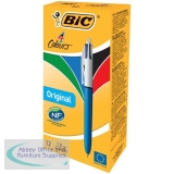 Bic 4-Colour Retractable Ballpoint Pen Blue/Black/Red/Green 801867