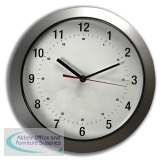 Alba Easytime Wall Clock Quartz with Plastic Lens and Case Diameter 320mm Grey Ref HORMURM