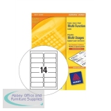 Avery Multi-Purpose Label 14TV White Pack of 40 Sheets 3654