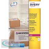 Avery Parcel Labels Weatherproof Laser 8 per Sheet 99.1x67.7mm White Ref L7993-25 [200 Labels]
