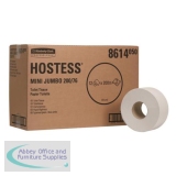 SP-165575 - Hostess Mini Jumbo Toilet Tissue Rolls 2-Ply 94mmx200m White Ref 8614 [Box 12]