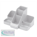 Avery Basics Desk Tidy 7 Compartments W164xD116xH85mm Light Grey Ref 1137LGRY