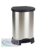 Rubbermaid Step On Waste Container Stainless Steel Plastic W577xD516xH693mm 114 Litres Ref 6146-87