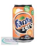 Fanta Zero Orange Soft Drink Can 330ml Ref 0402039 [Pack 24]