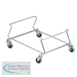 Durable Trolley Galvanised with Reversible Wheels for Shopping Basket Silver Ref 1801565000